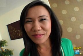 Tak raises green dress sucks and rides cock and fucked doggy style