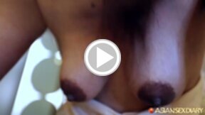 Long haired Bee on her knees sucking cock and fucked doggy style